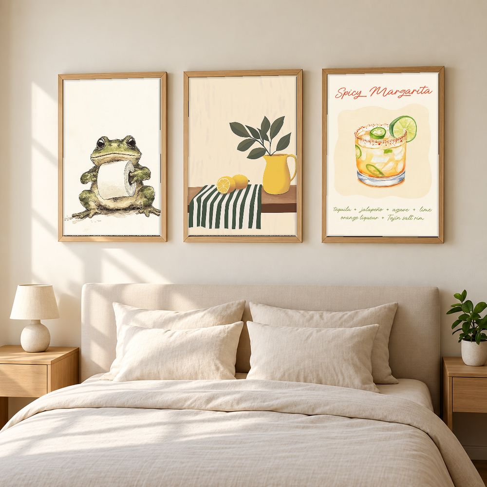Set de 3 cuadros decorativos que combinan