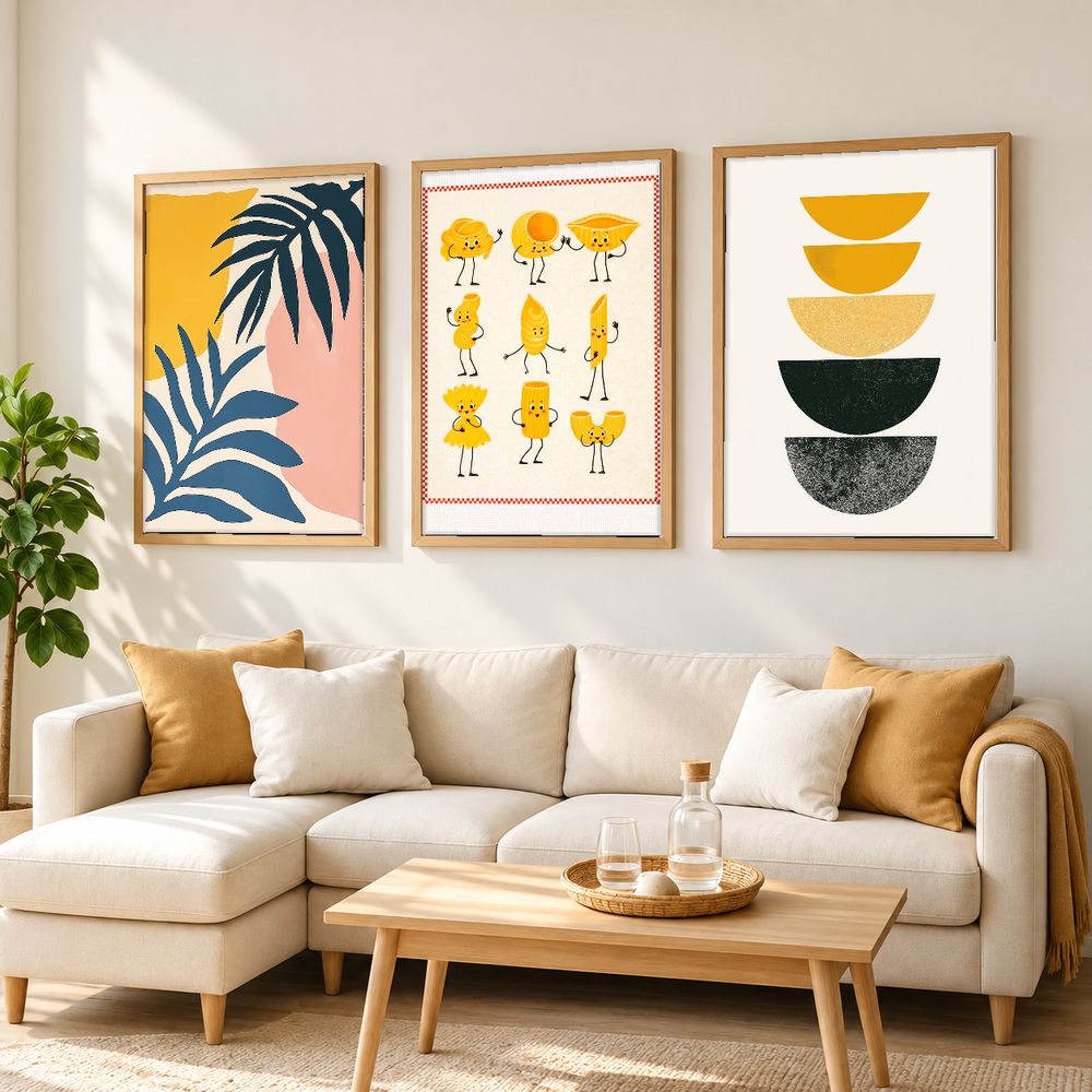 Set de 3 cuadros decorativos que combinan