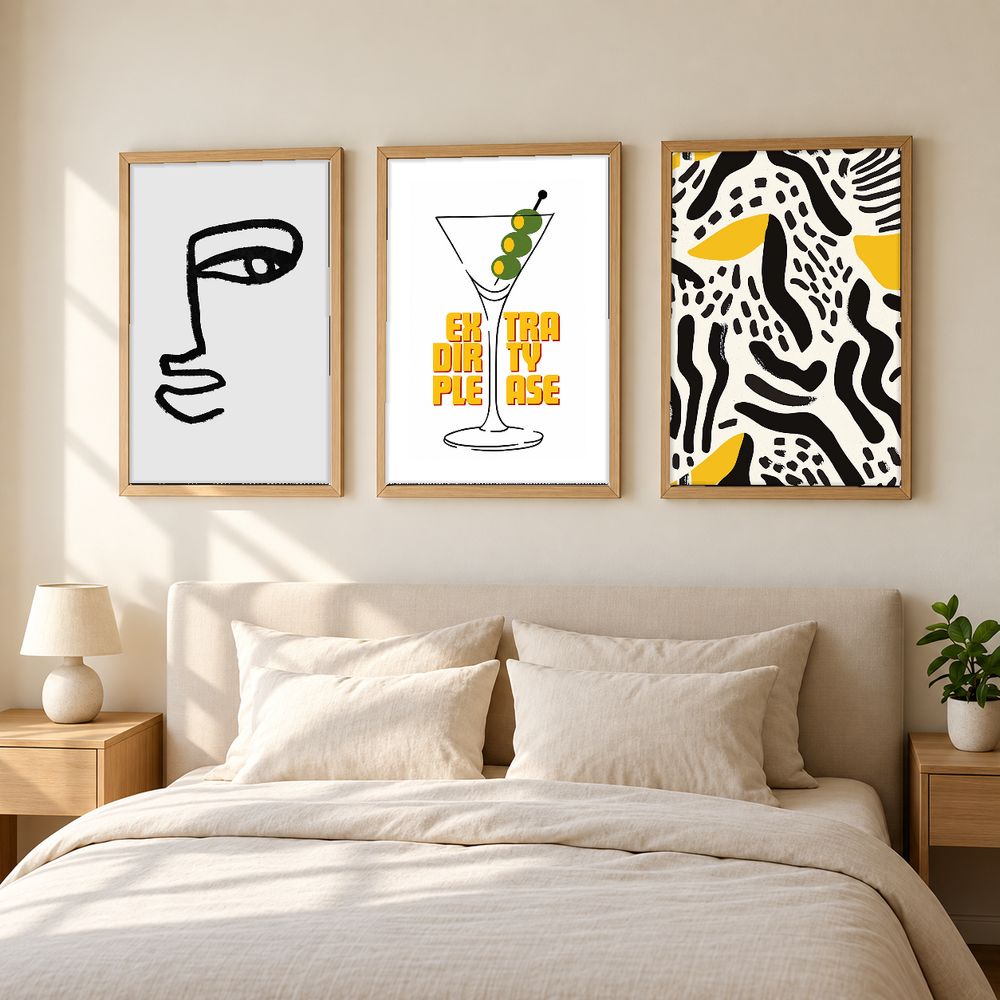 Set de 3 cuadros decorativos que combinan