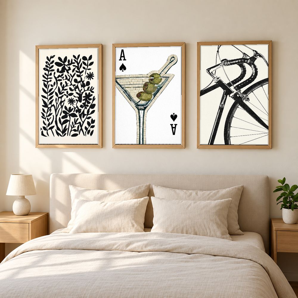 Set de 3 cuadros decorativos que combinan