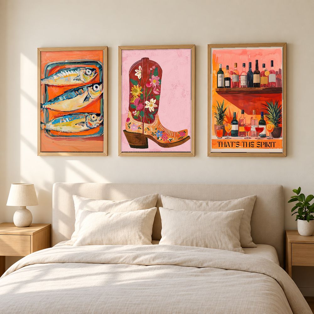 Set de 3 cuadros decorativos que combinan