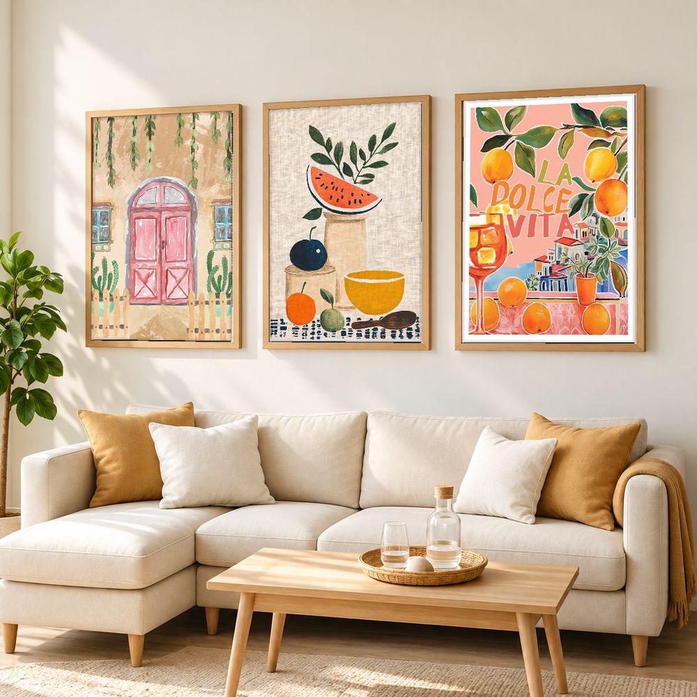 Set de 3 cuadros decorativos que combinan