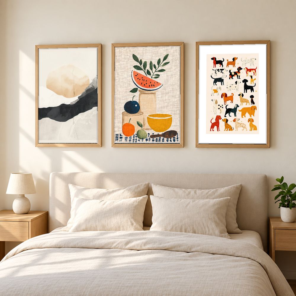 Set de 3 cuadros decorativos que combinan
