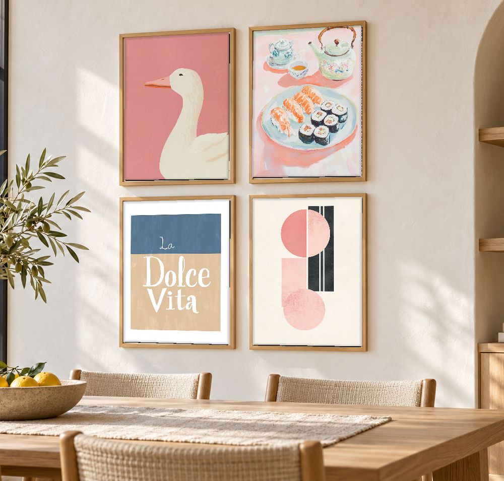 Set de 4 cuadros decorativos que combinan