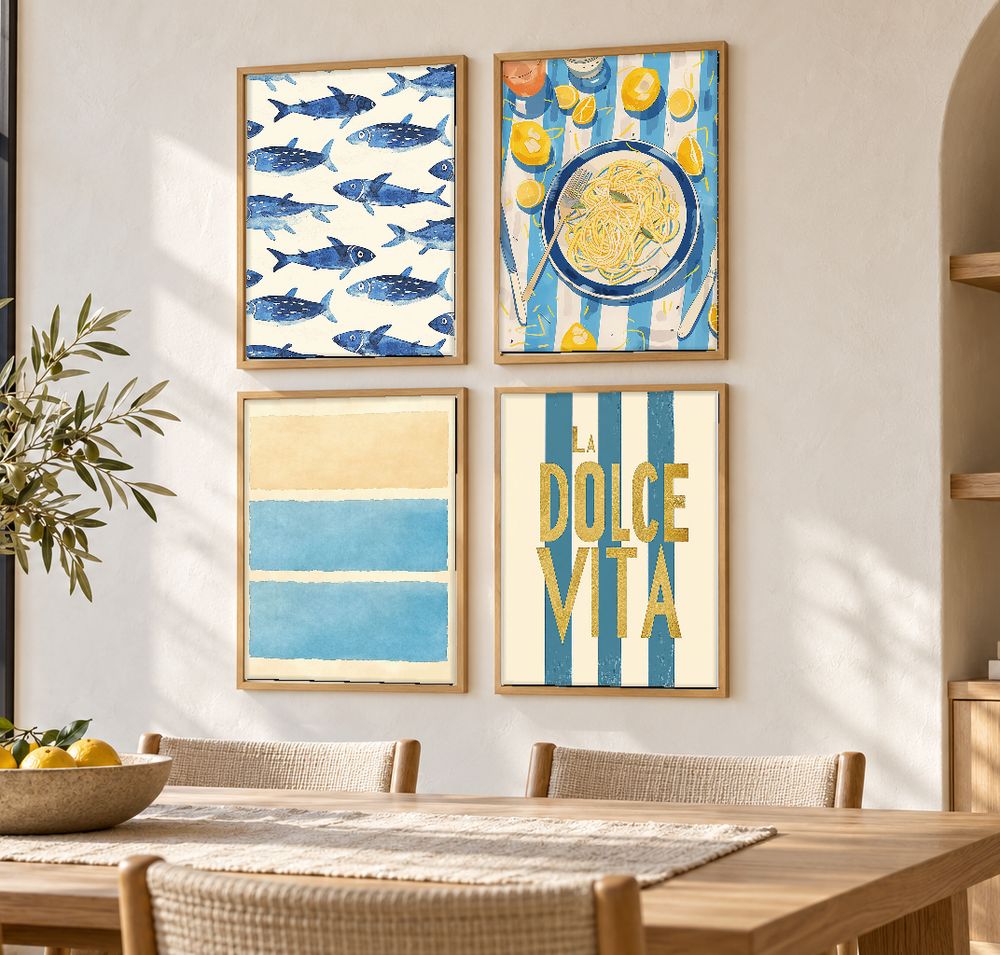 Set de 4 cuadros decorativos que combinan