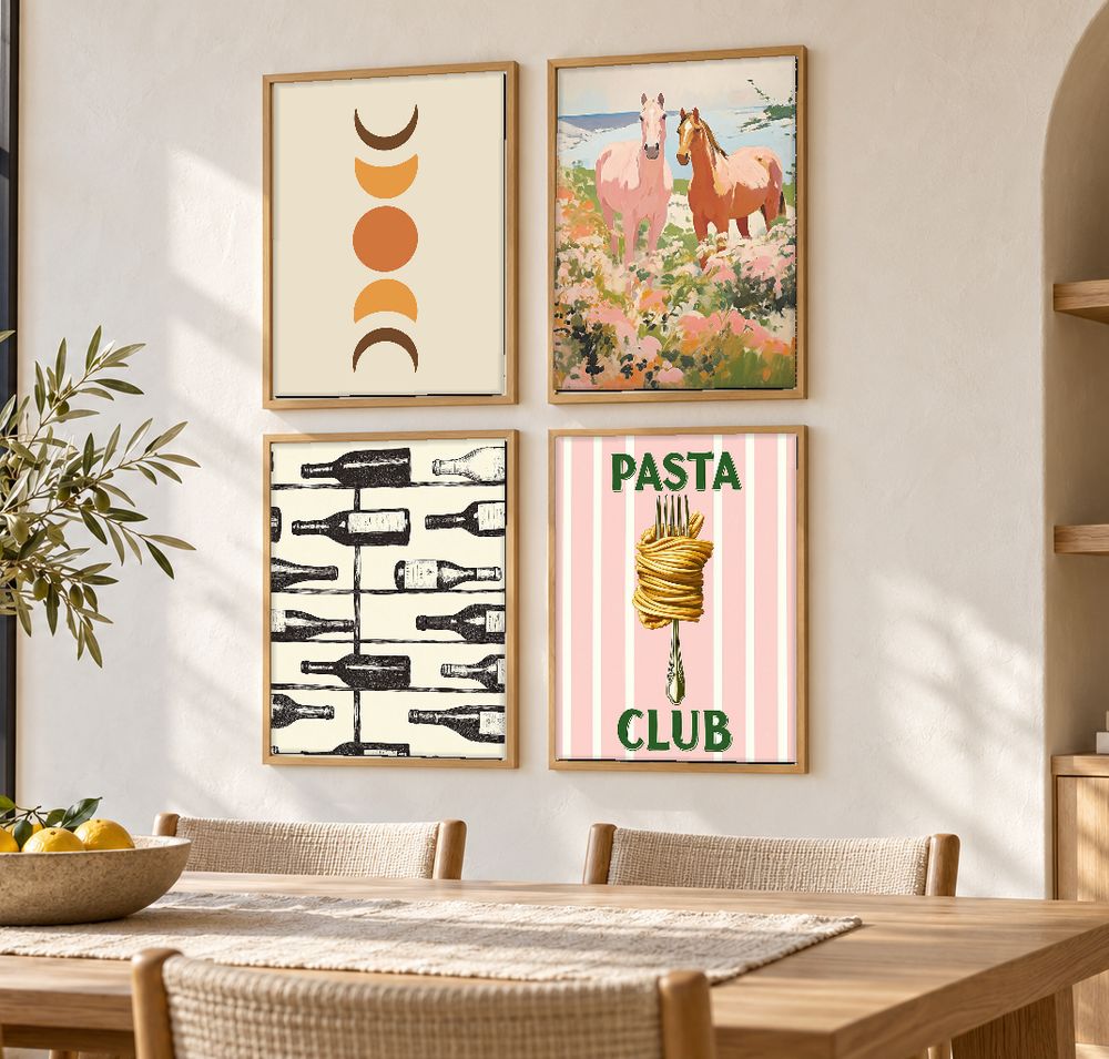 Set de 4 cuadros decorativos que combinan