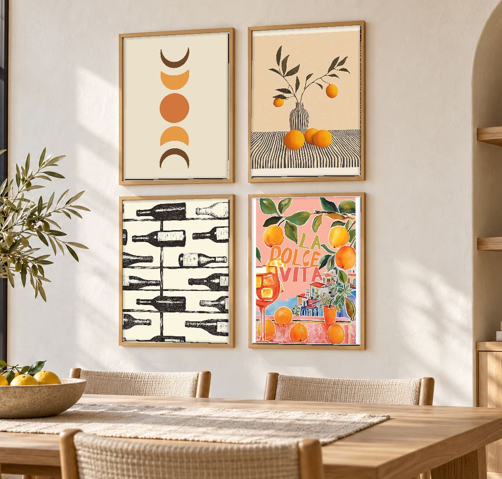 Set de 4 cuadros decorativos que combinan
