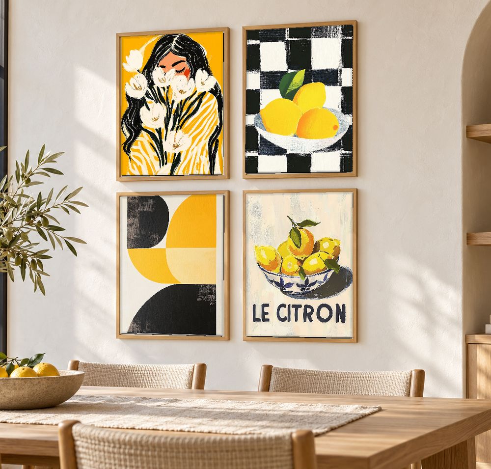 Set de 4 cuadros decorativos que combinan