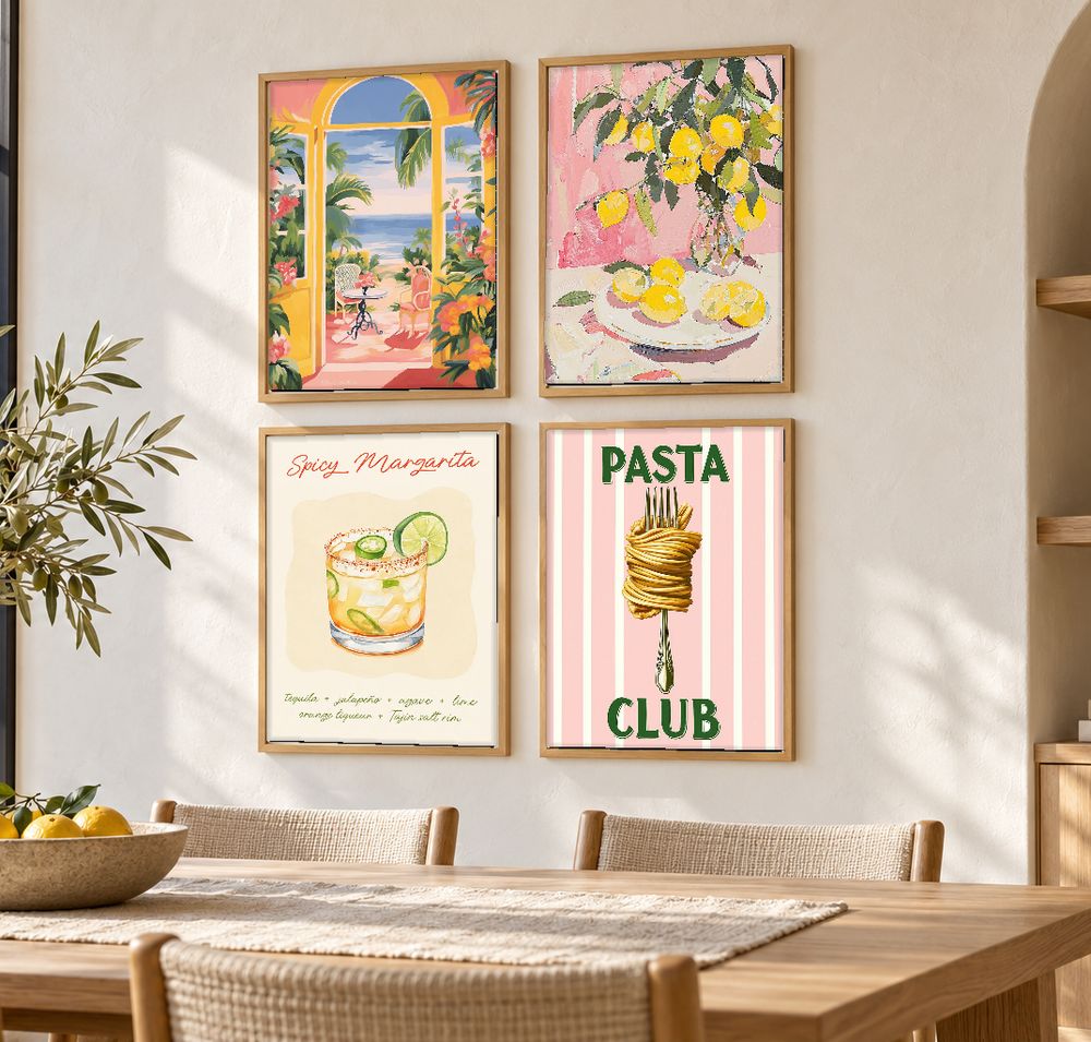 Set de 4 cuadros decorativos que combinan