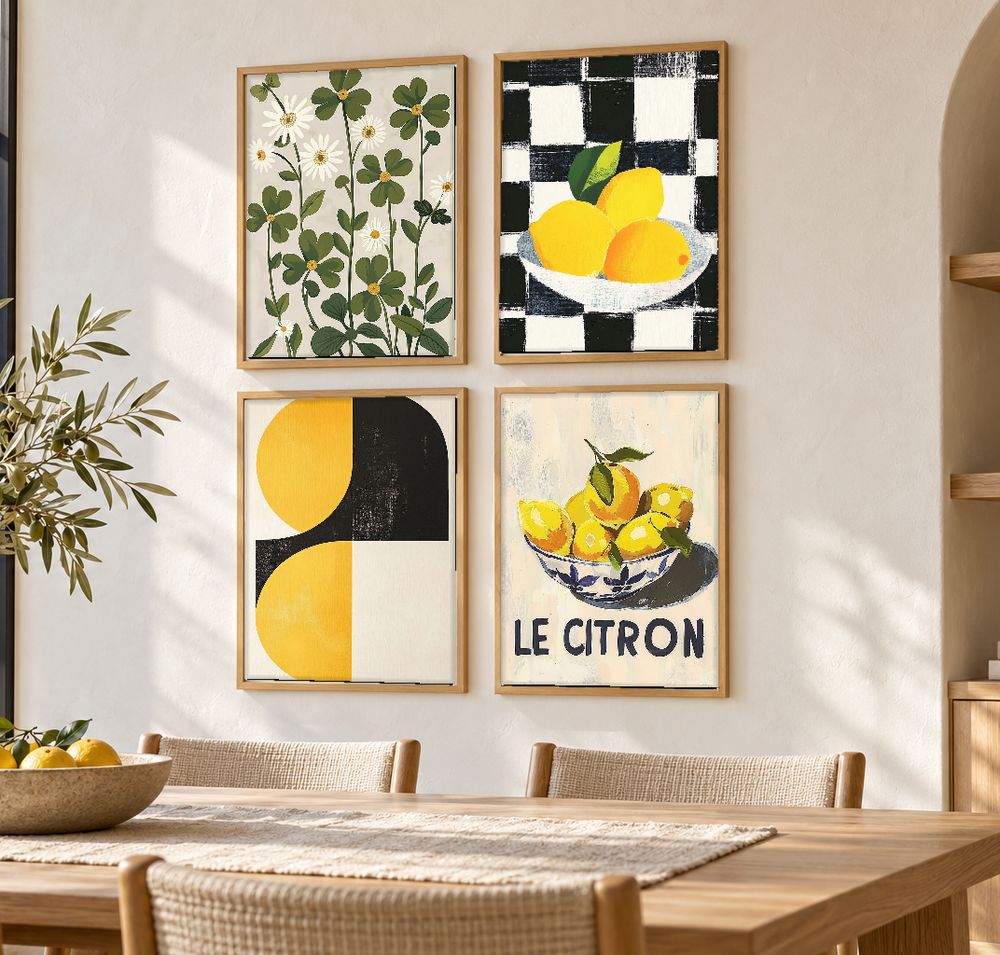 Set de 4 cuadros decorativos que combinan