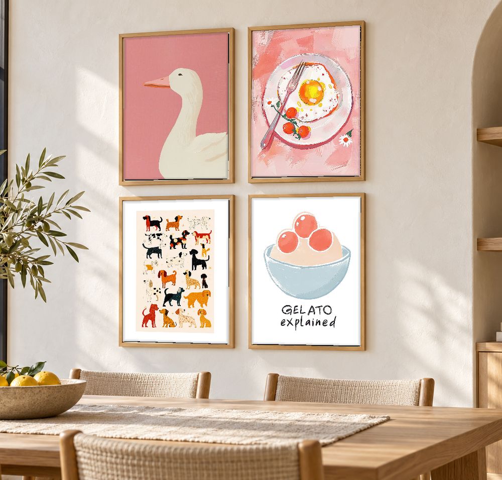 Set de 4 cuadros decorativos que combinan