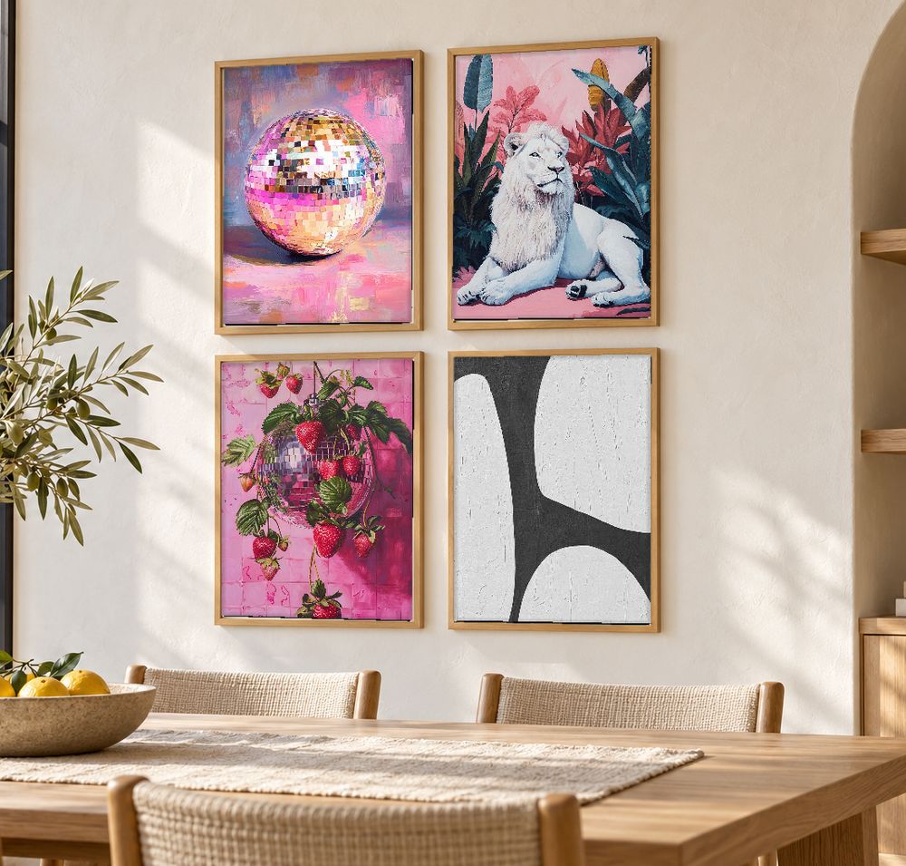 Set de 4 cuadros decorativos que combinan