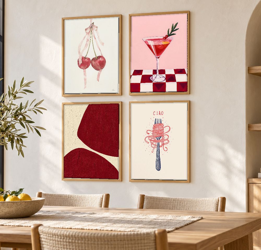 Set de 4 cuadros decorativos que combinan