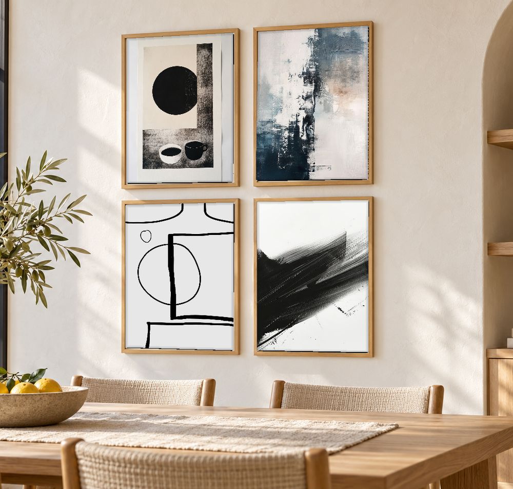 Set de 4 cuadros decorativos que combinan