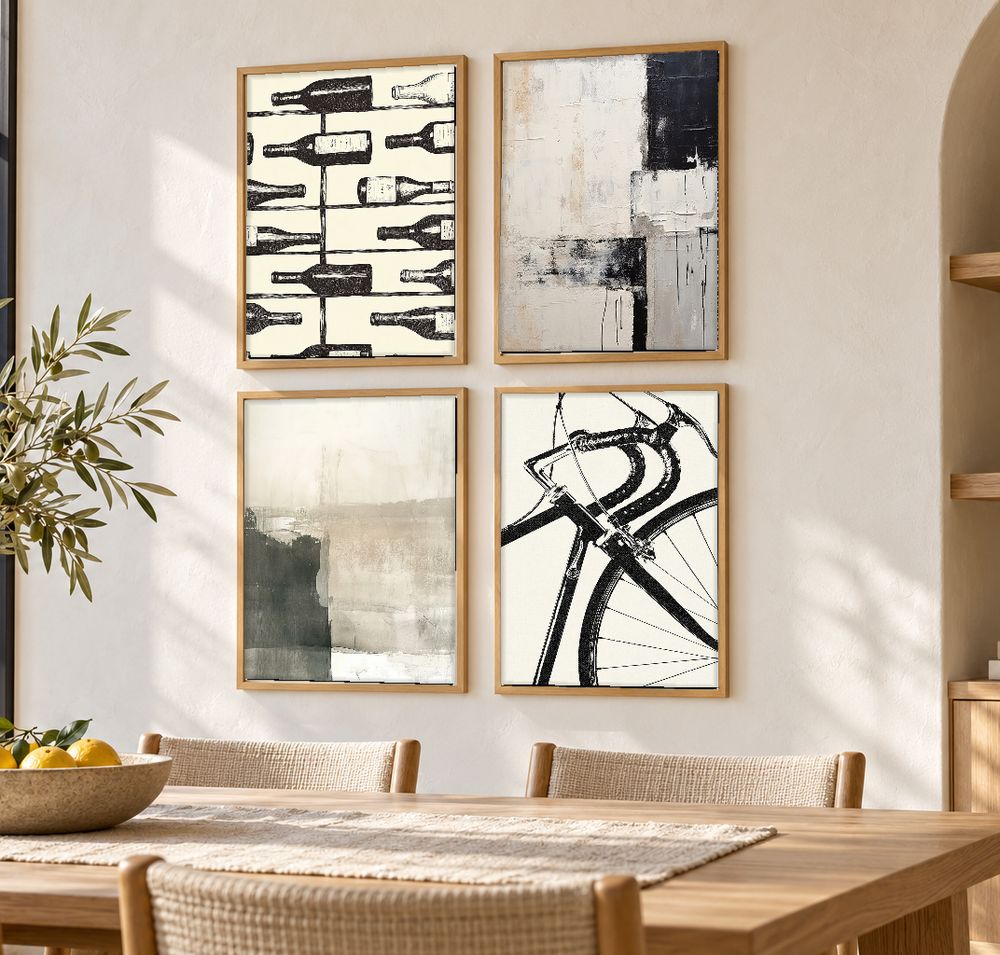 Set de 4 cuadros decorativos que combinan