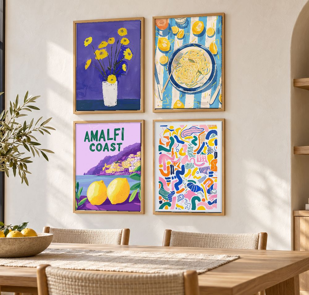 Set de 4 cuadros decorativos que combinan