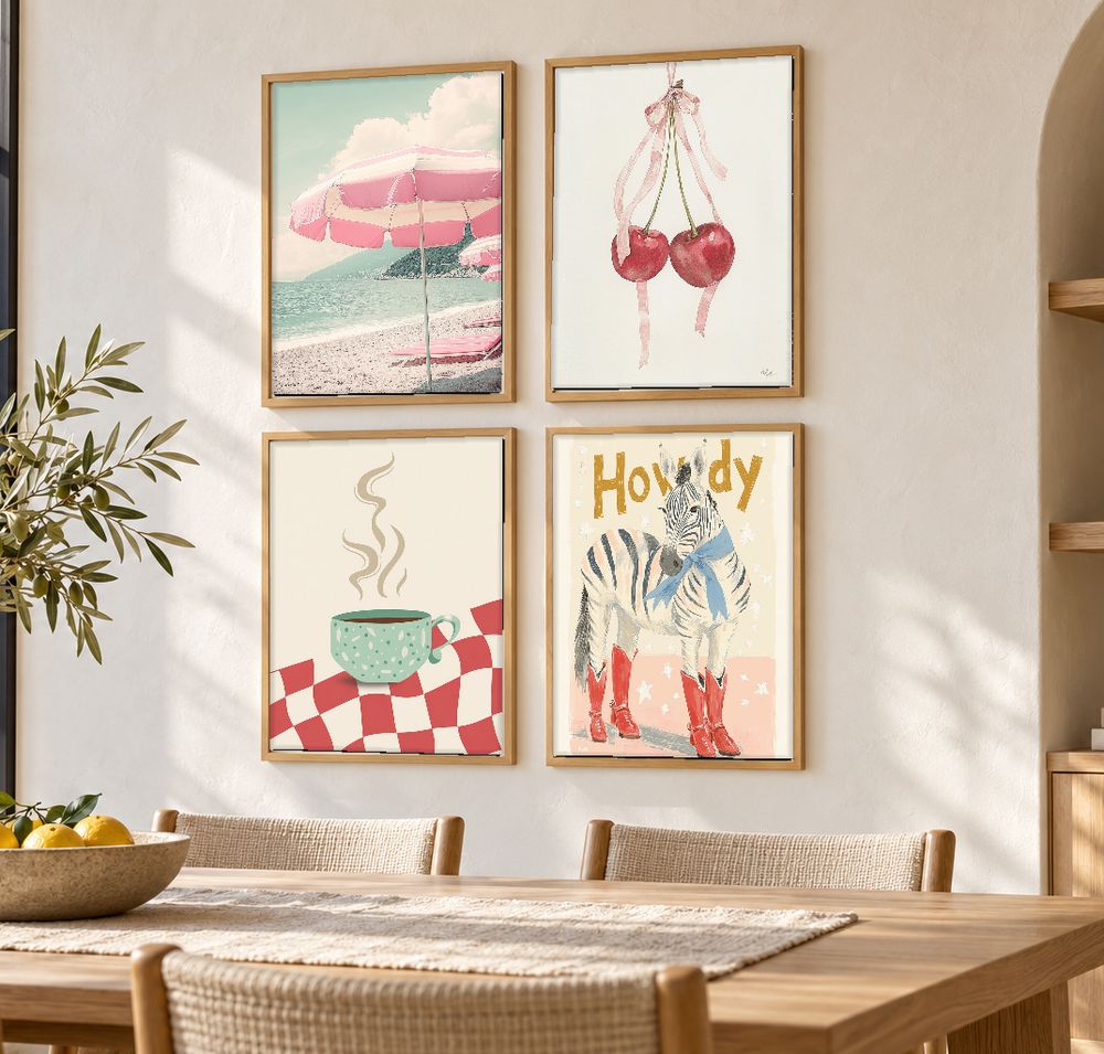 Set de 4 cuadros decorativos que combinan