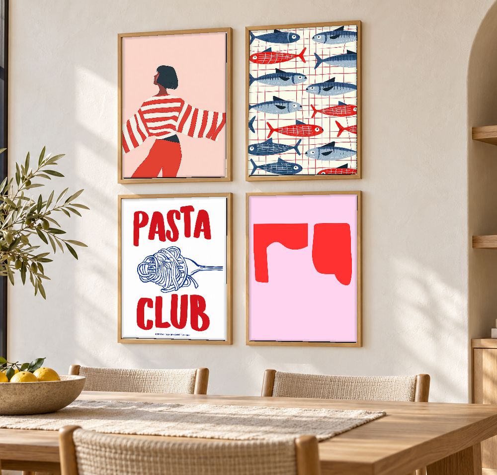 Set de 4 cuadros decorativos que combinan