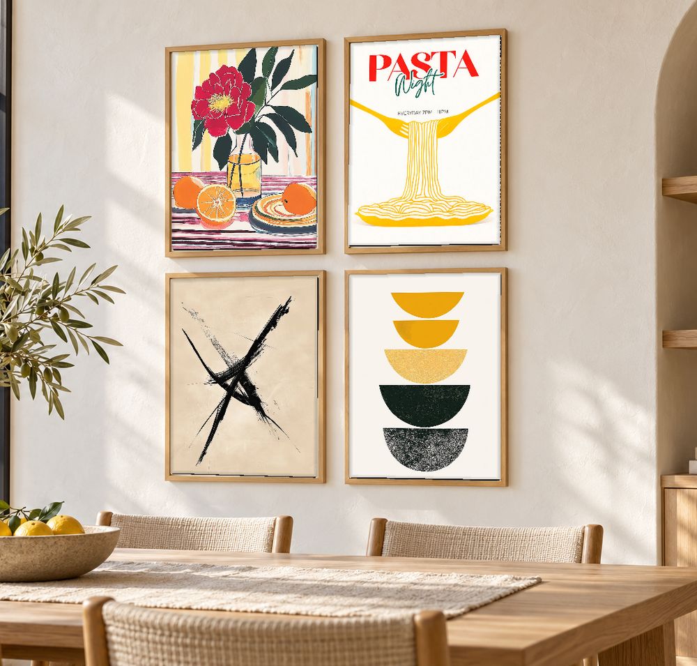 Set de 4 cuadros decorativos que combinan