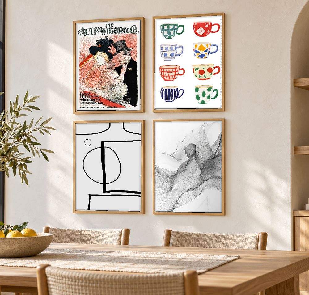 Set de 4 cuadros decorativos que combinan