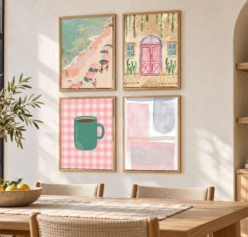 Set de 4 cuadros decorativos que combinan