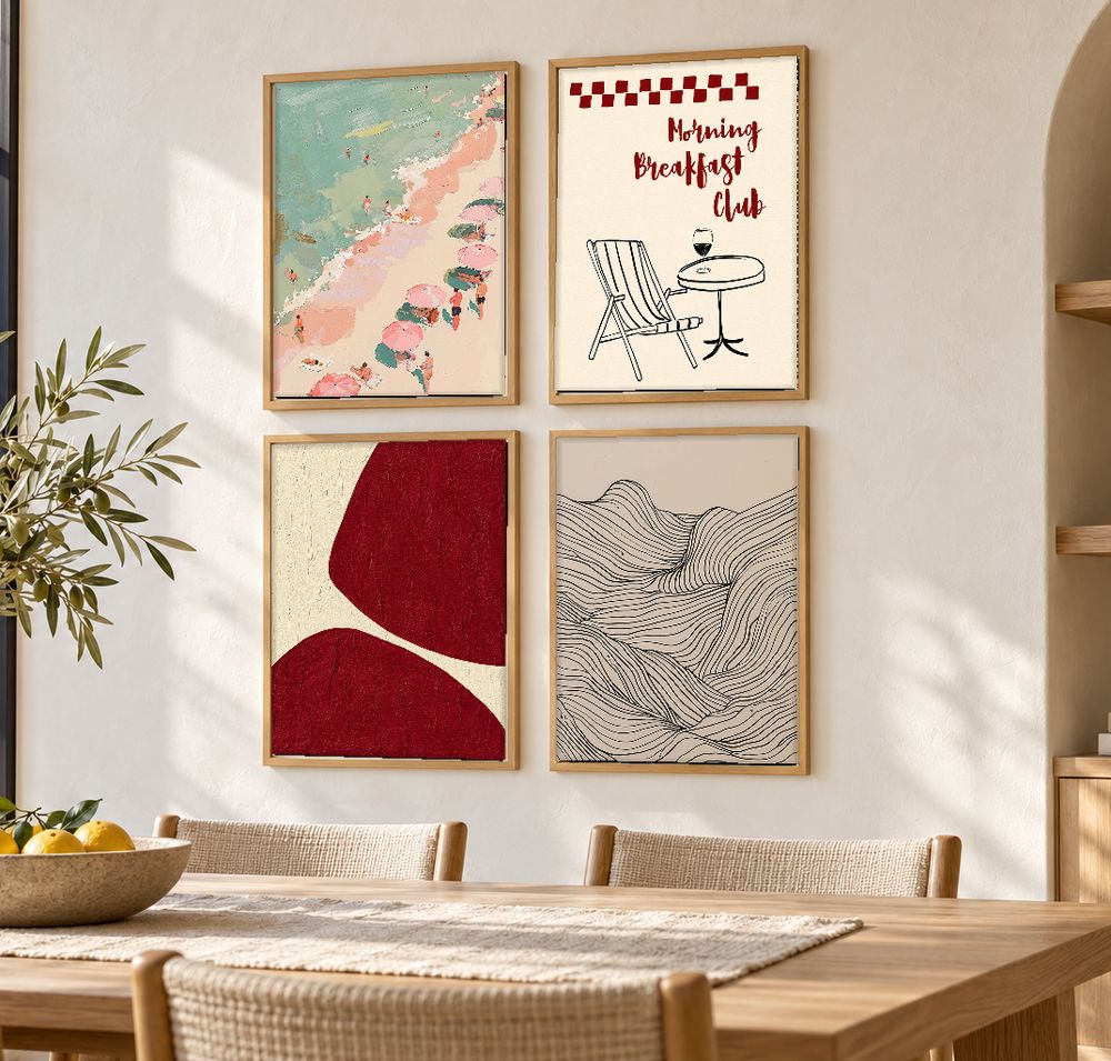 Set de 4 cuadros decorativos que combinan