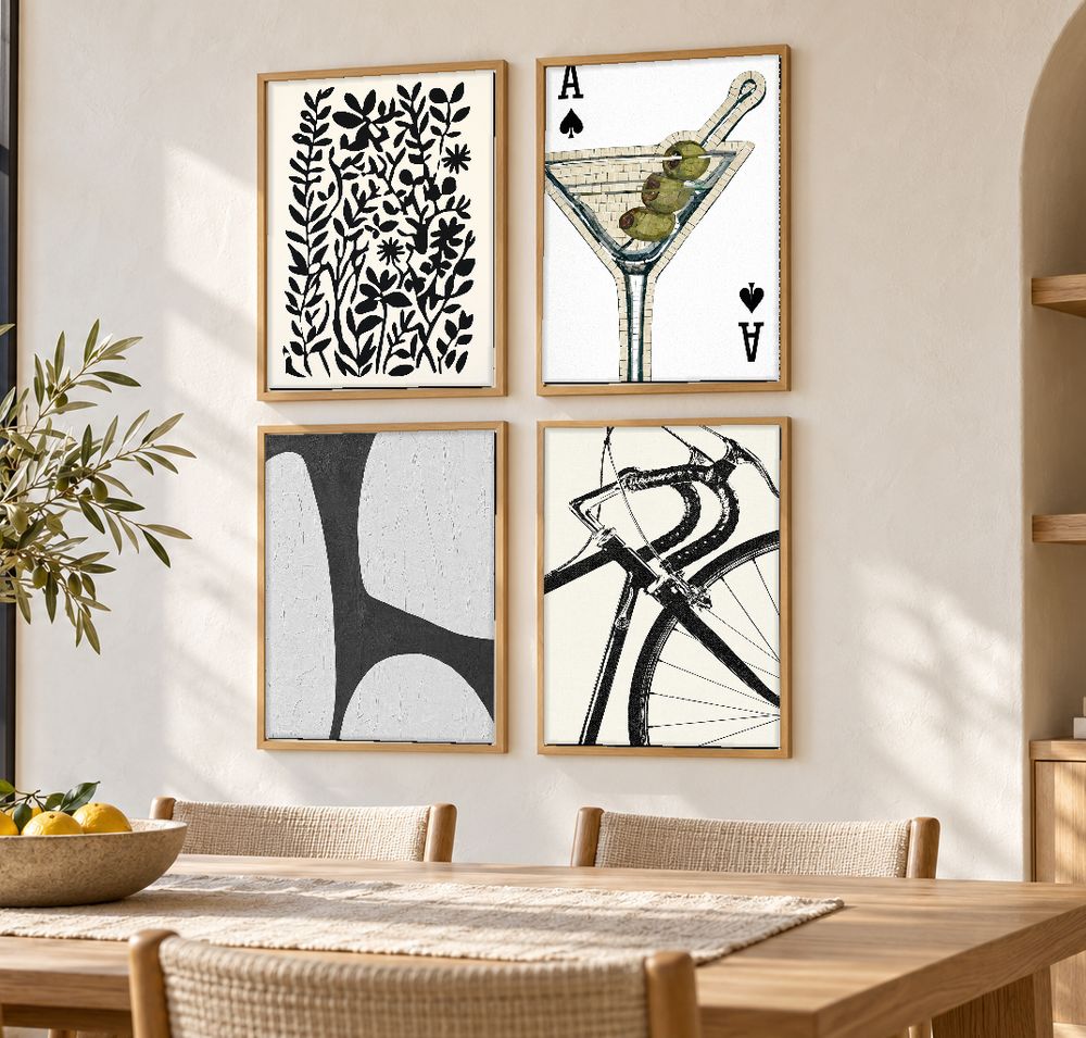 Set de 4 cuadros decorativos que combinan