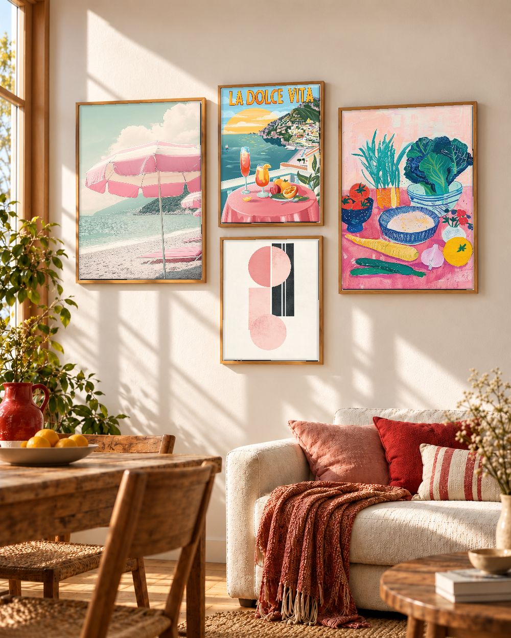 Set de 4 cuadros decorativos que combinan