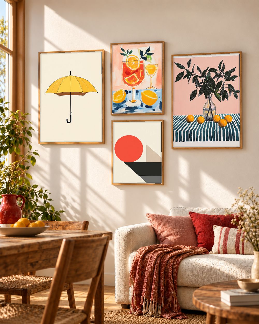 Set de 4 cuadros decorativos que combinan