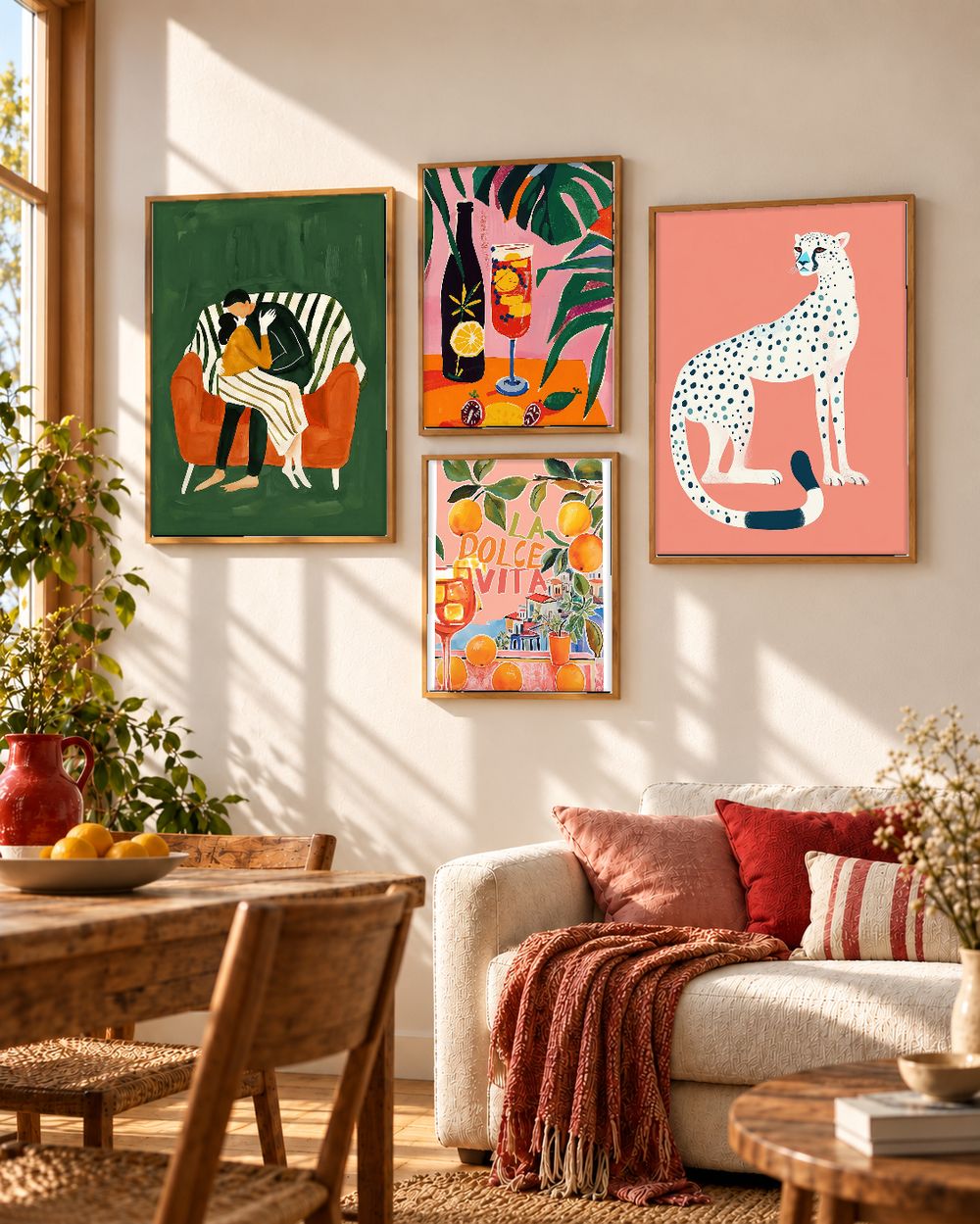 Set de 4 cuadros decorativos que combinan