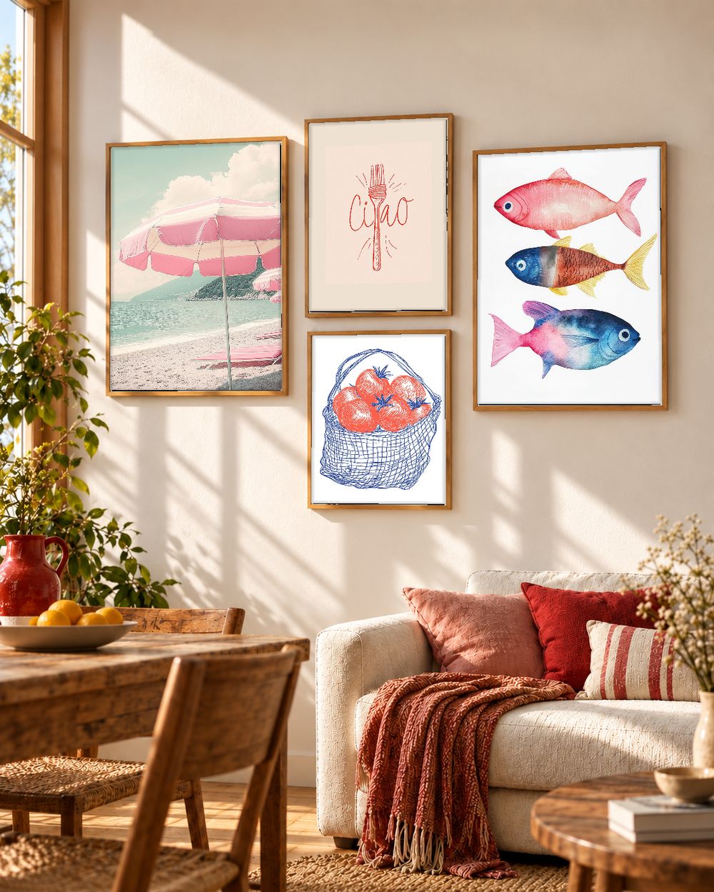 Set de 4 cuadros decorativos que combinan