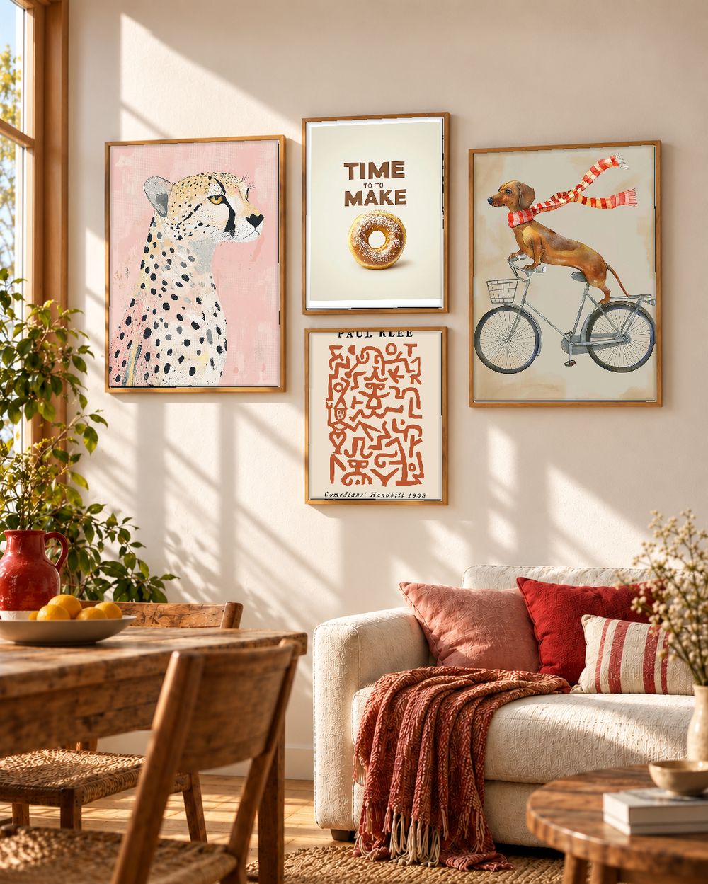 Set de 4 cuadros decorativos que combinan