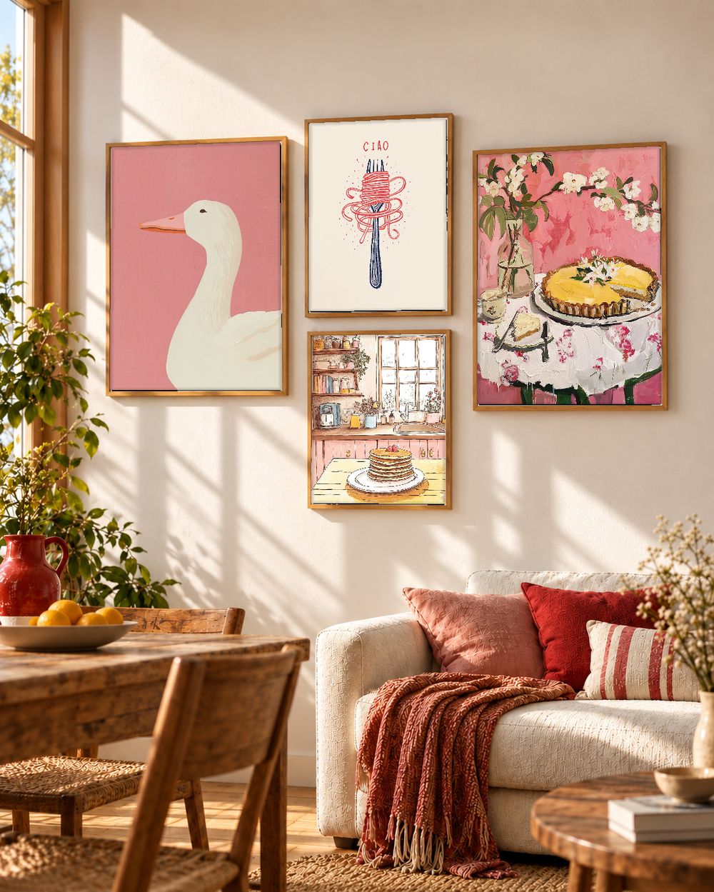 Set de 4 cuadros decorativos que combinan