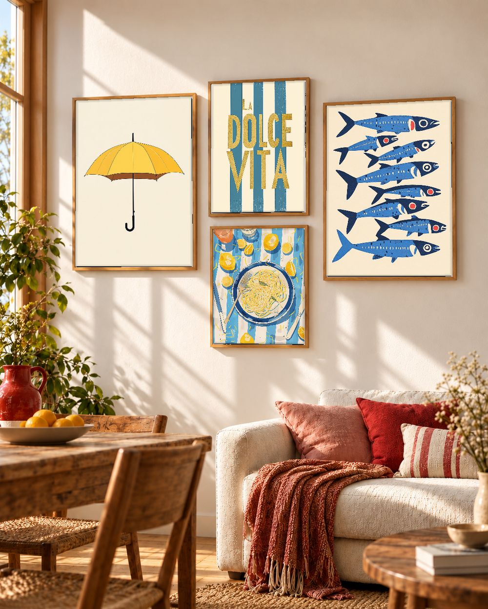 Set de 4 cuadros decorativos que combinan