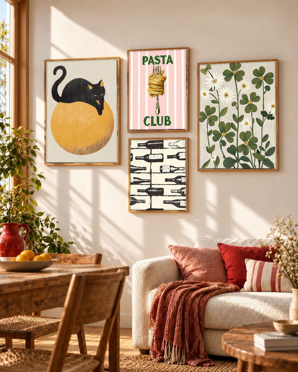 Set de 4 cuadros decorativos que combinan