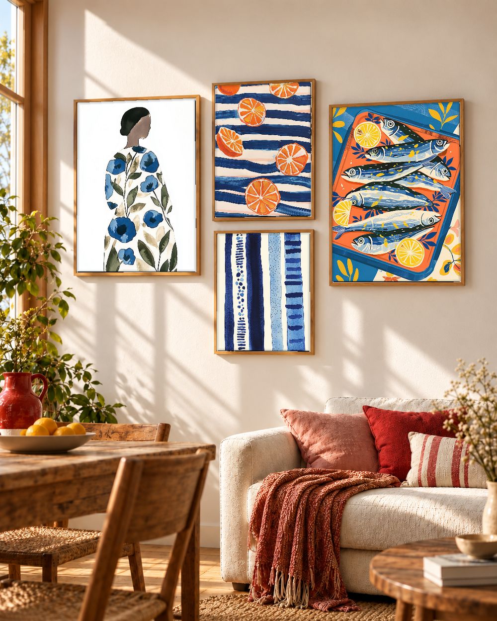 Set de 4 cuadros decorativos que combinan