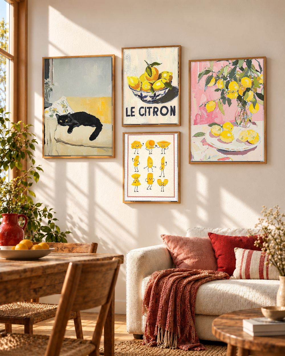 Set de 4 cuadros decorativos que combinan