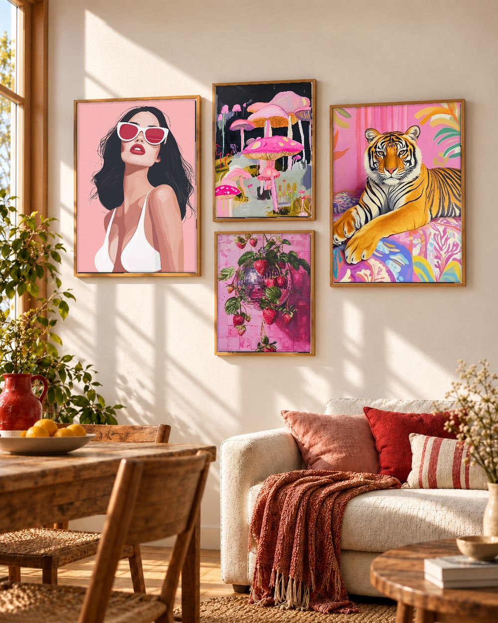 Set de 4 cuadros decorativos que combinan