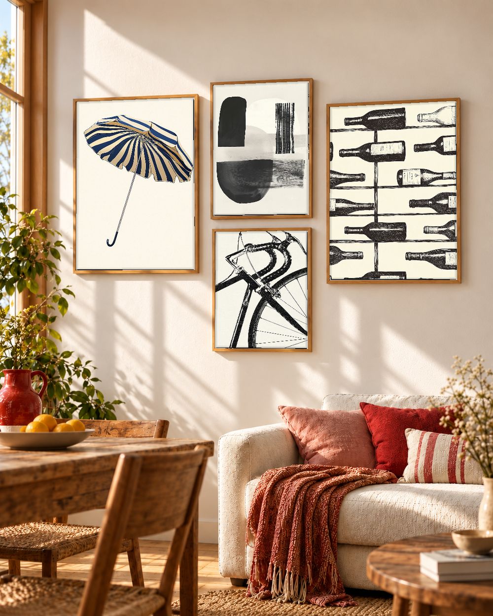 Set de 4 cuadros decorativos que combinan