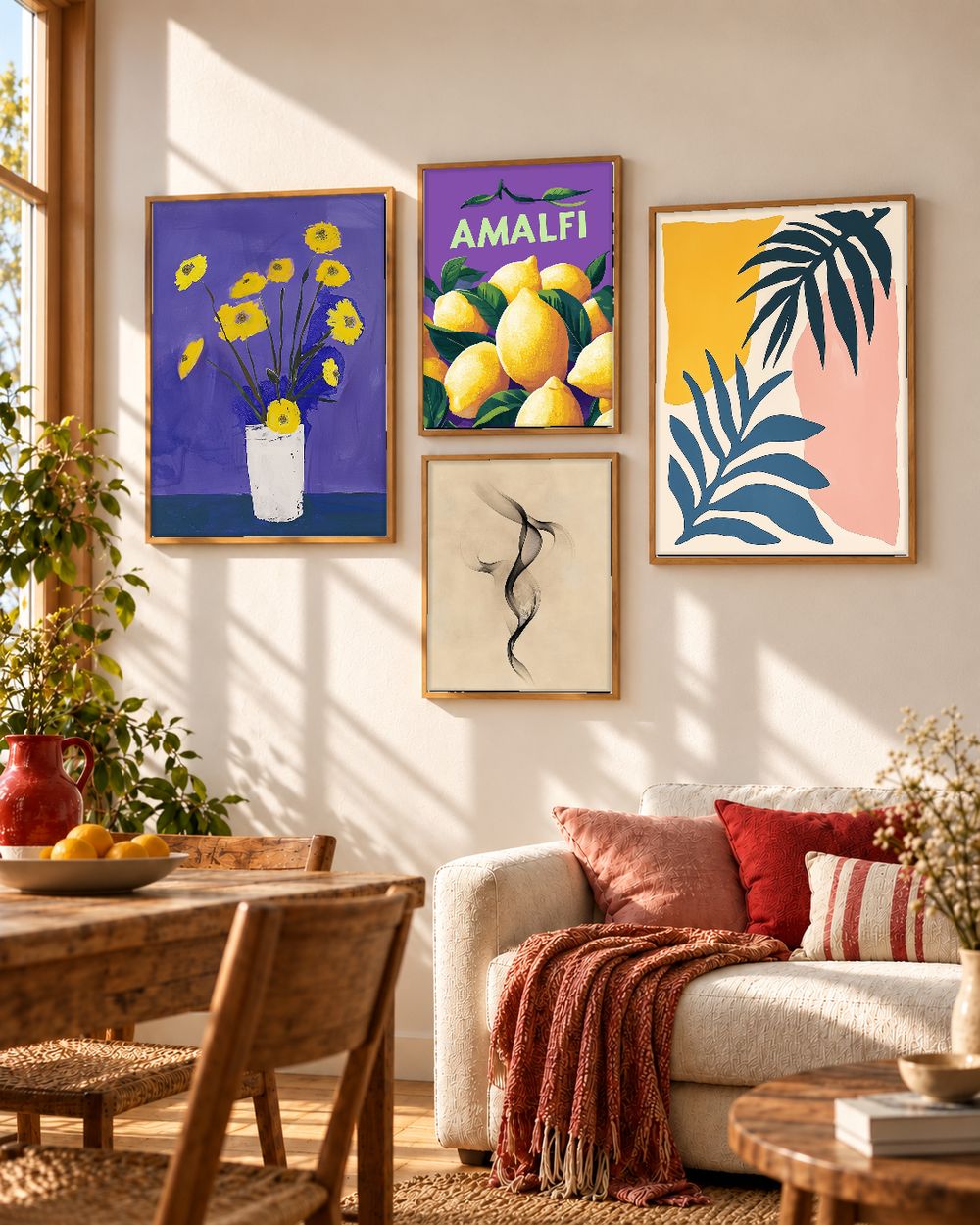 Set de 4 cuadros decorativos que combinan