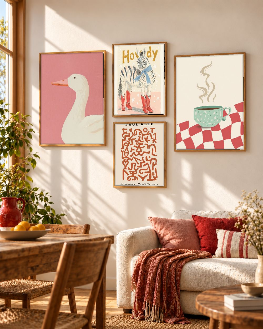 Set de 4 cuadros decorativos que combinan