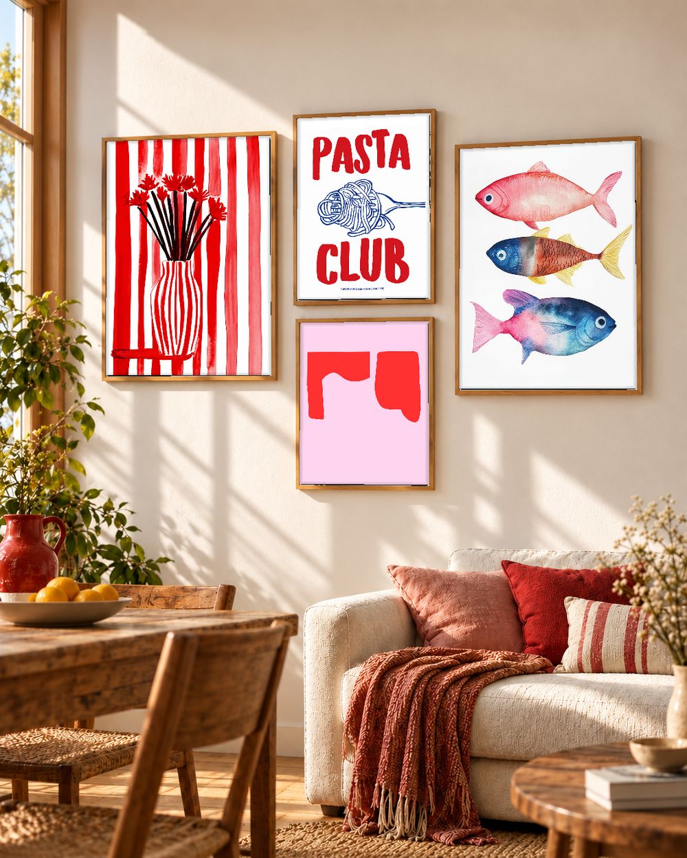 Set de 4 cuadros decorativos que combinan