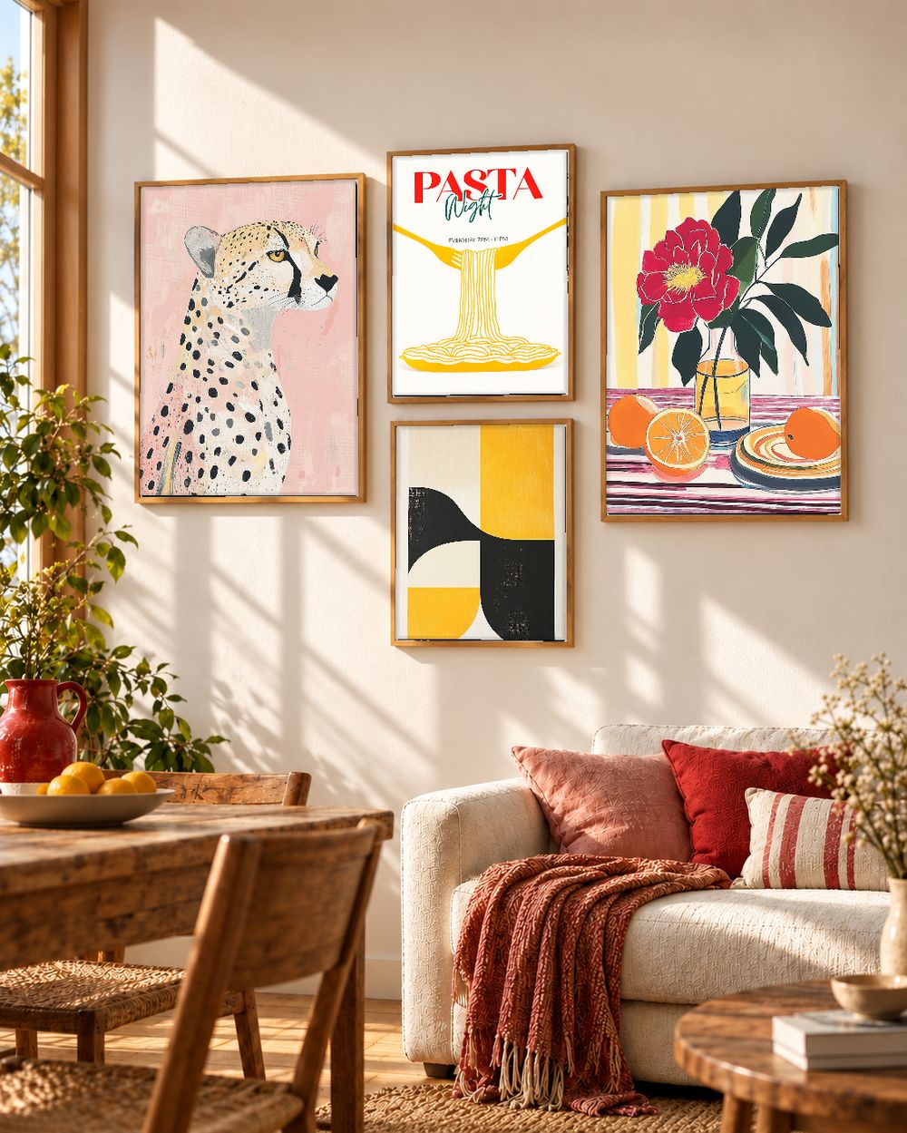Set de 4 cuadros decorativos que combinan
