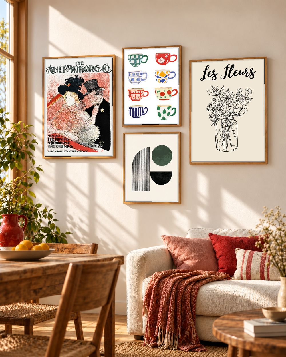 Set de 4 cuadros decorativos que combinan