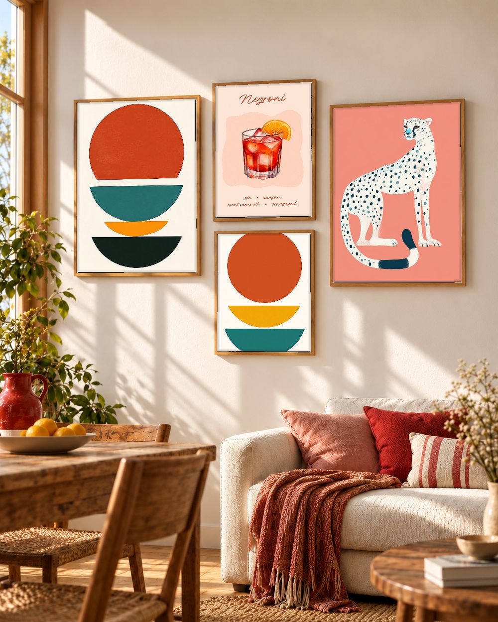 Set de 4 cuadros decorativos que combinan