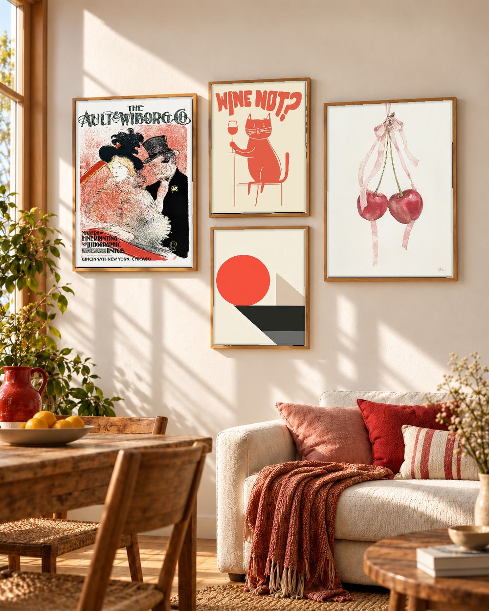 Set de 4 cuadros decorativos que combinan