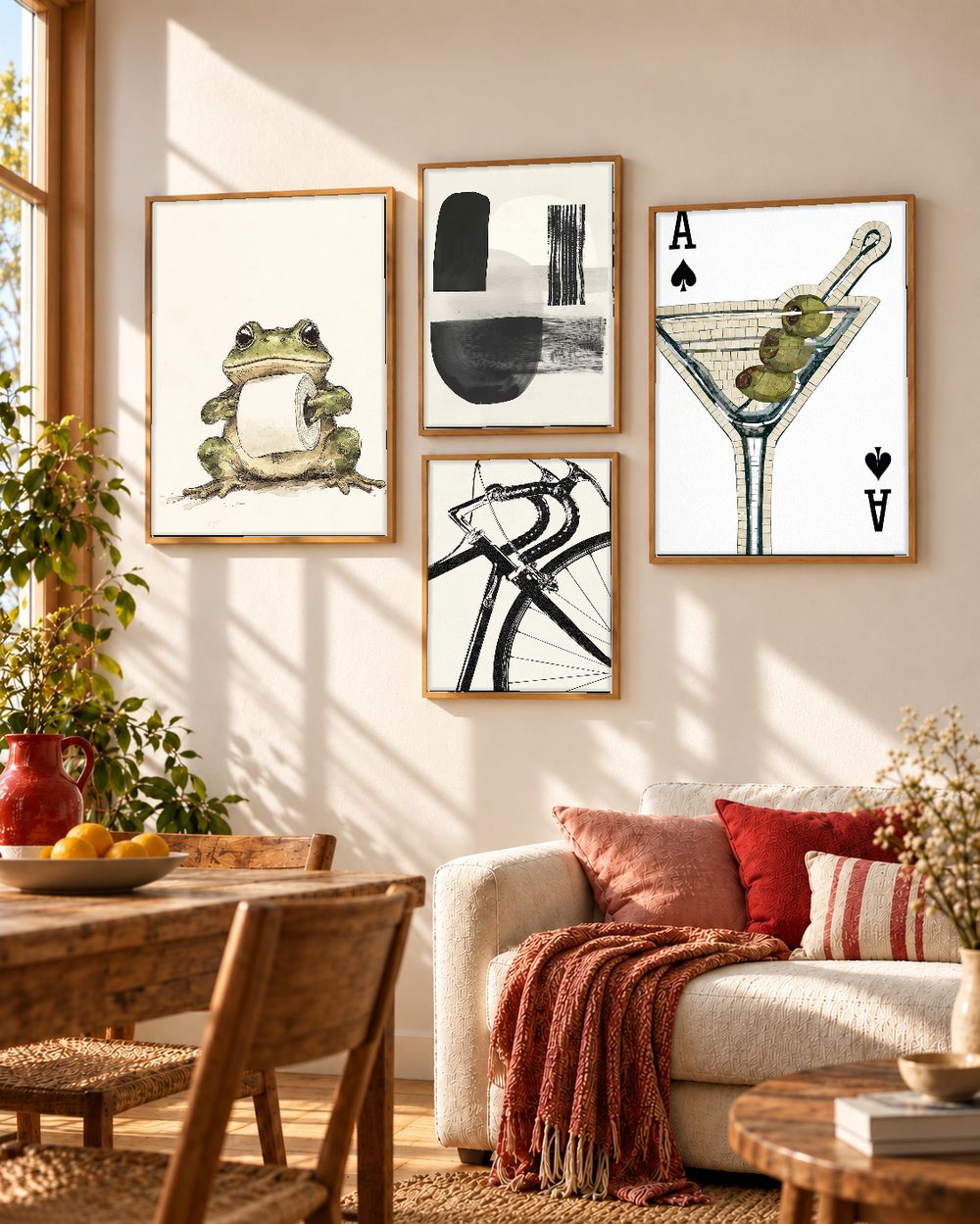 Set de 4 cuadros decorativos que combinan