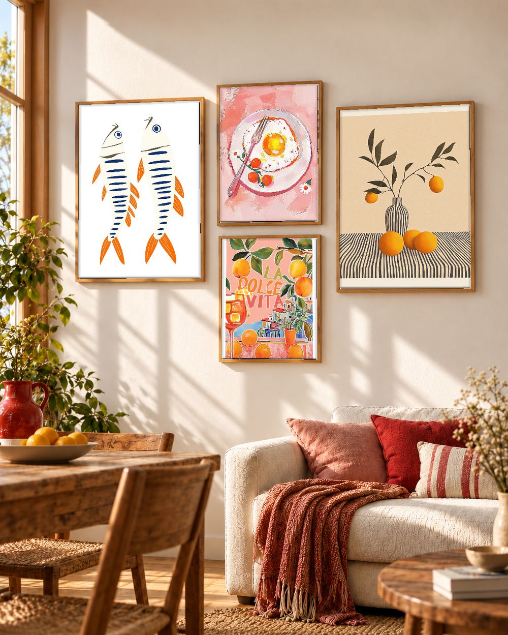 Set de 4 cuadros decorativos que combinan
