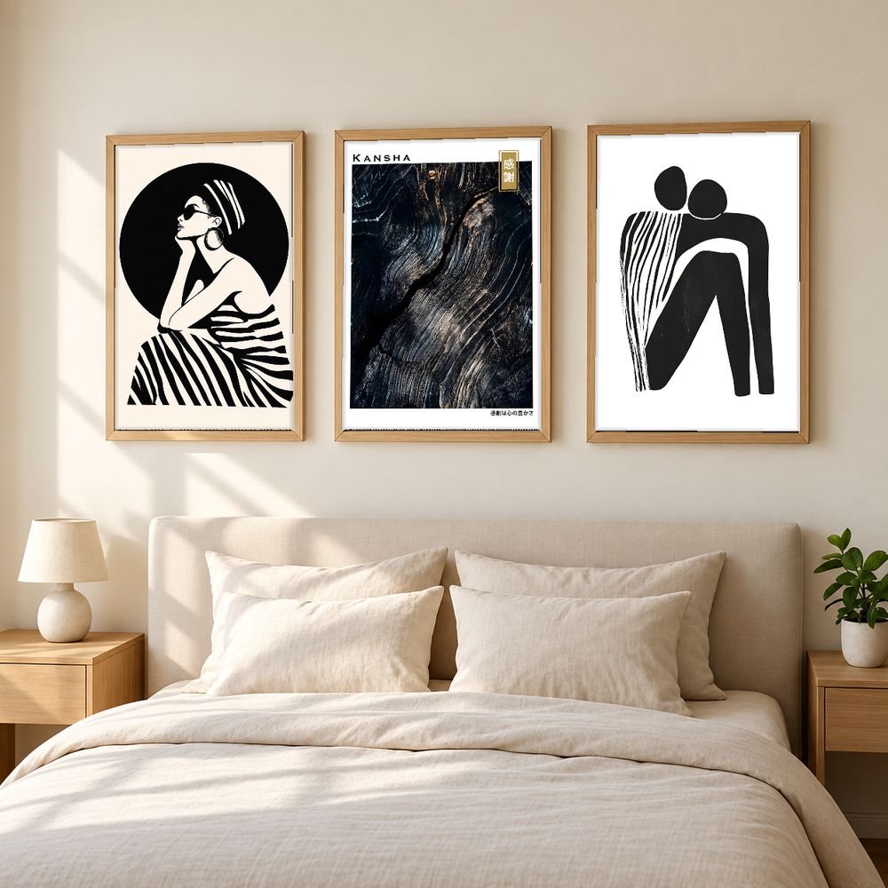 Set de 3 cuadros decorativos que combinan