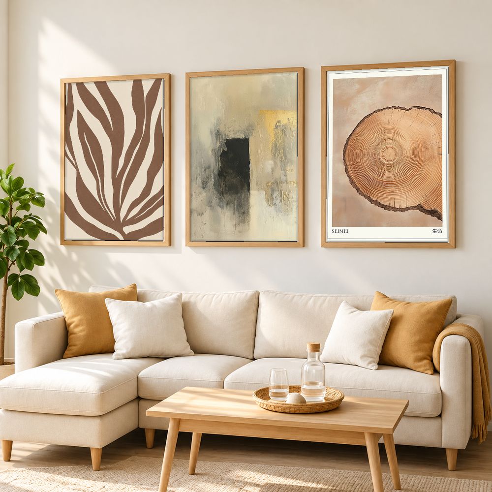 Set de 3 cuadros decorativos que combinan
